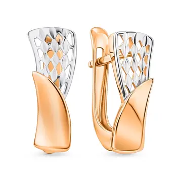 Серьги из красного золота 375 пробы