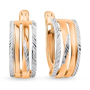 Серьги из красного золота 375 пробы
