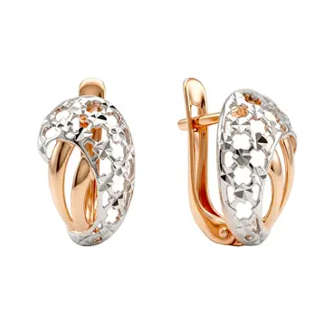 Серьги из красного золота 375 пробы