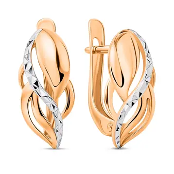 Серьги из красного золота 375 пробы