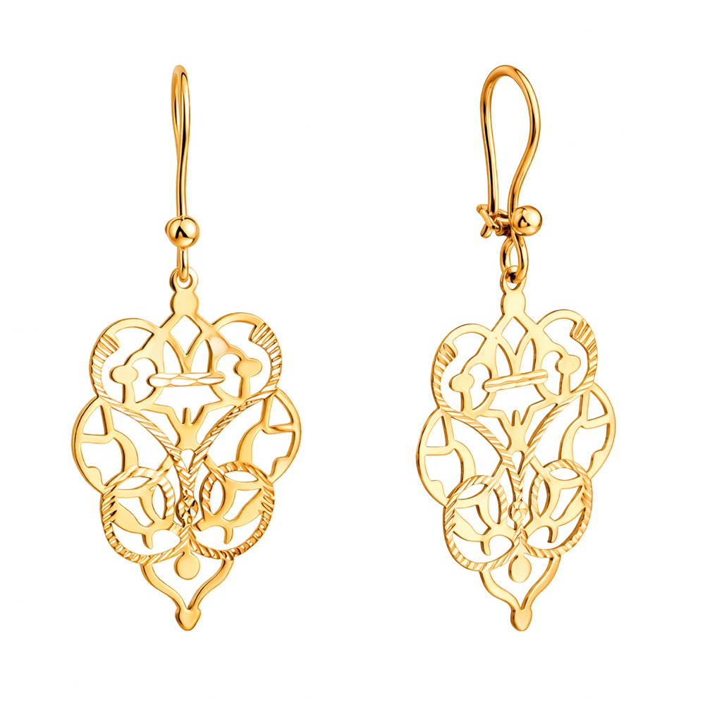 Серьги из красного золота 375 пробы