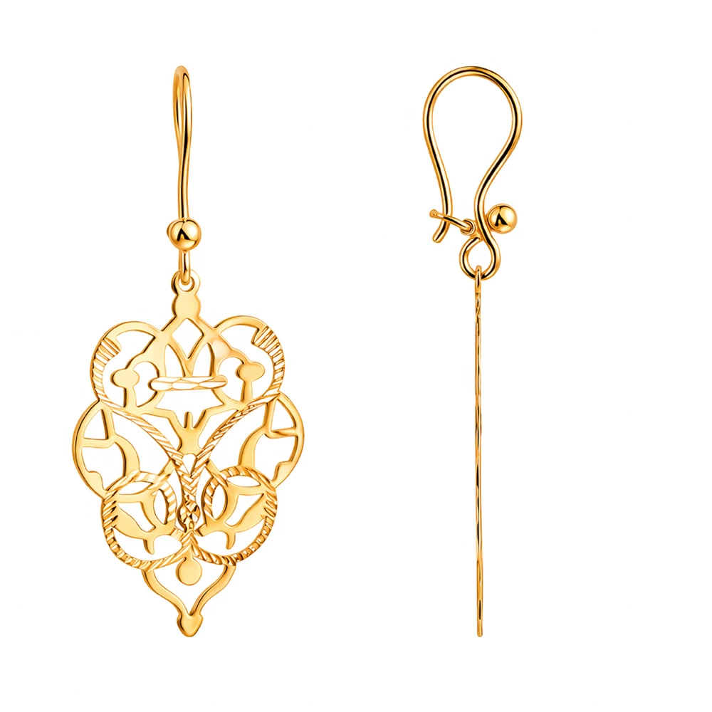 Серьги из красного золота 375 пробы