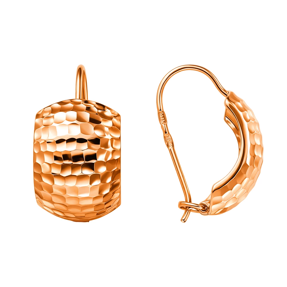 Серьги из красного золота 375 пробы