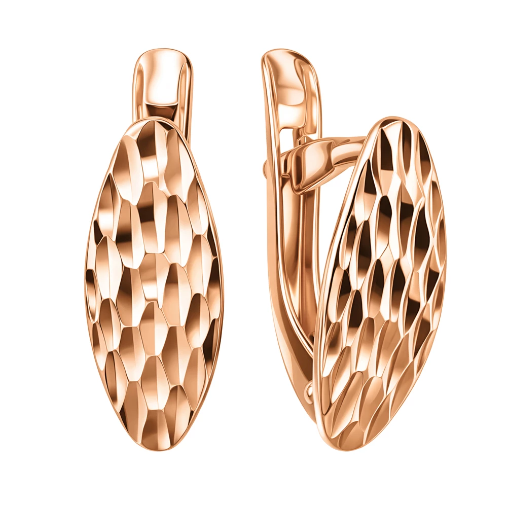 Серьги из красного золота 375 пробы