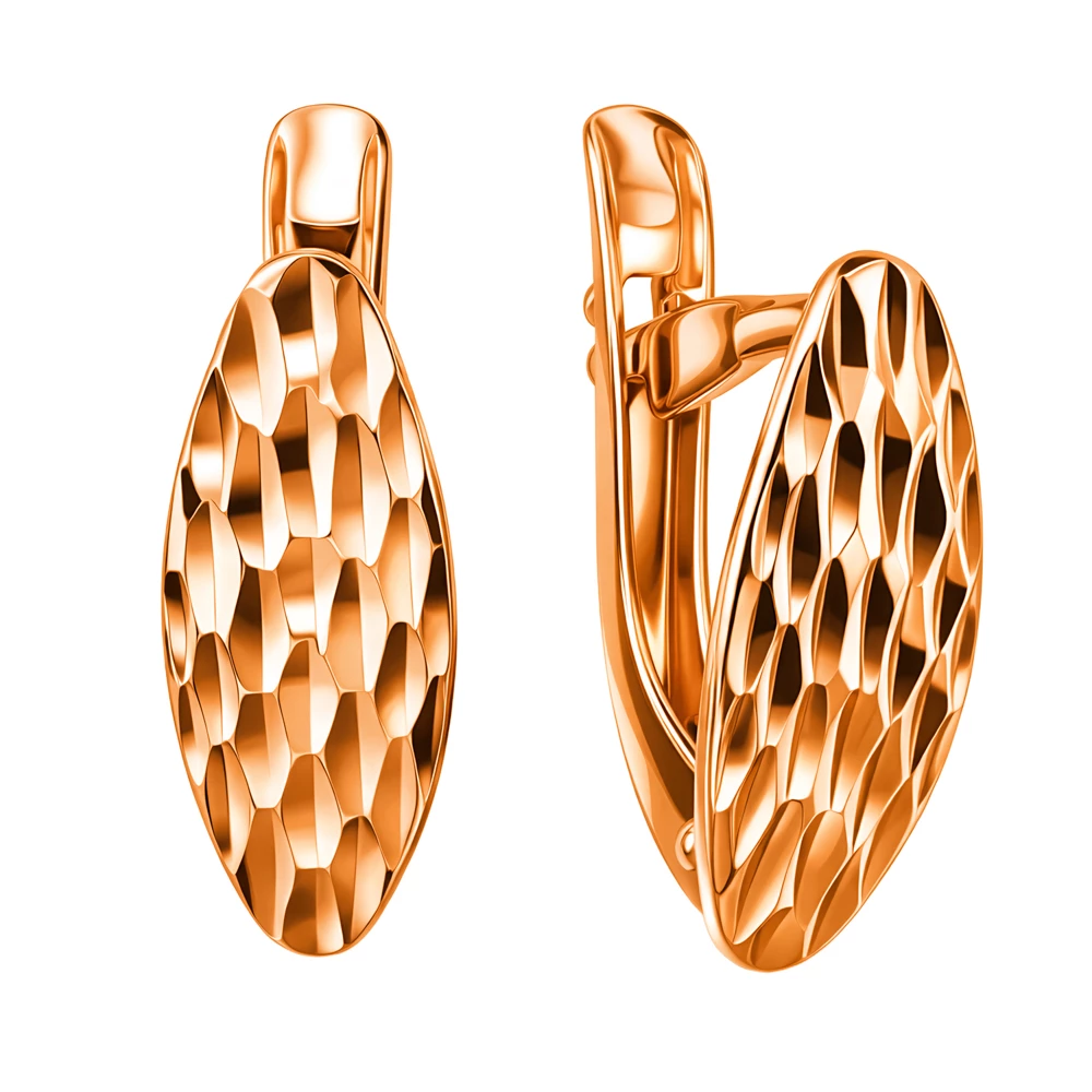 Серьги из красного золота 375 пробы