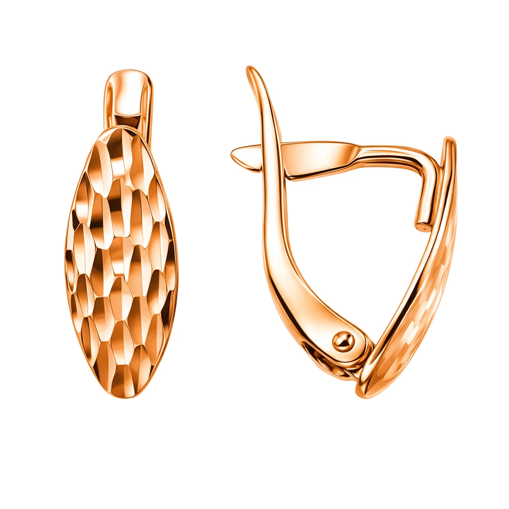 Серьги из красного золота 375 пробы