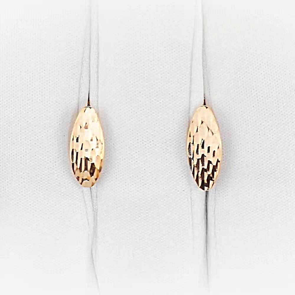 Серьги из красного золота 375 пробы