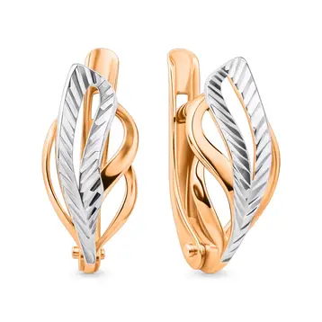 Серьги из красного золота 375 пробы