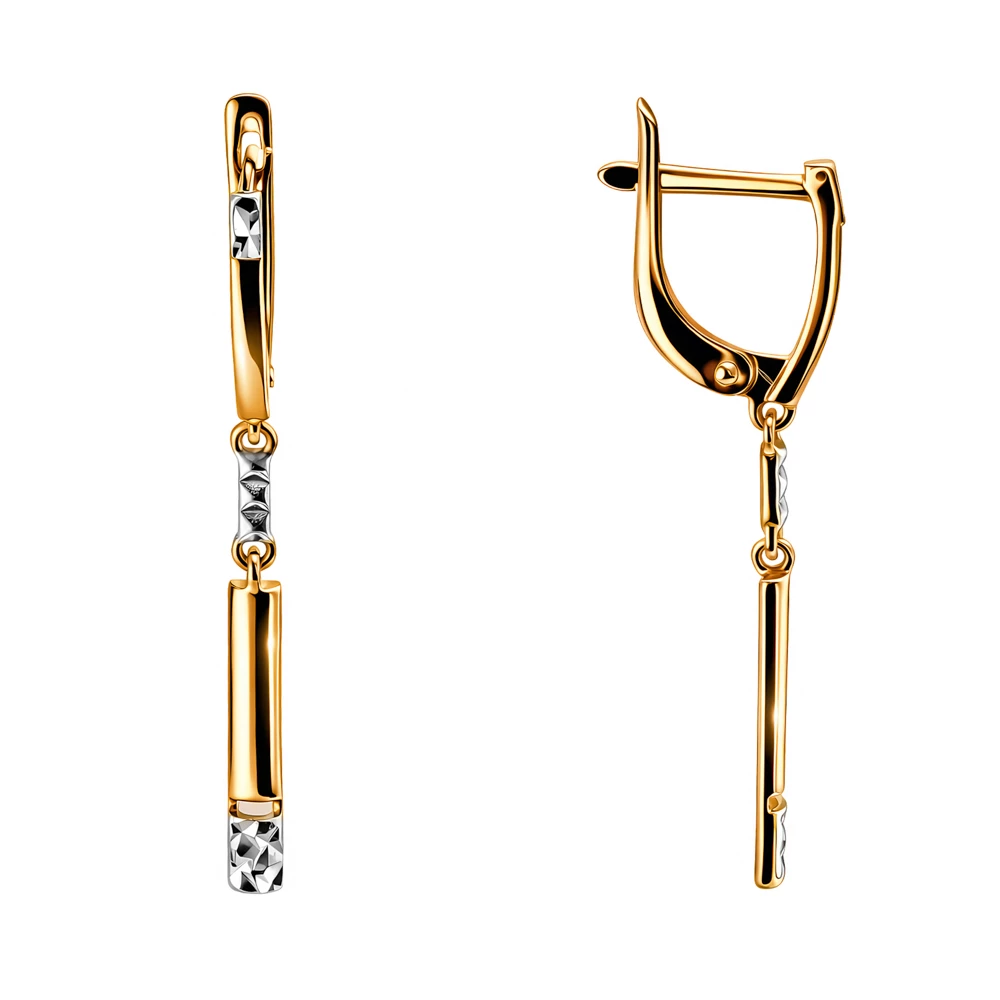 Серьги из красного золота 585 пробы