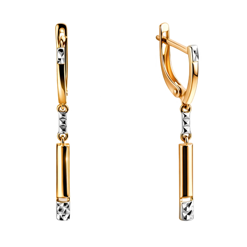 Серьги из красного золота 585 пробы