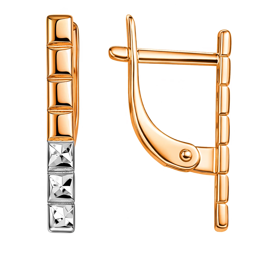 Серьги из красного золота 585 пробы