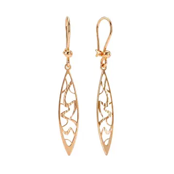 Серьги из красного золота 585 пробы