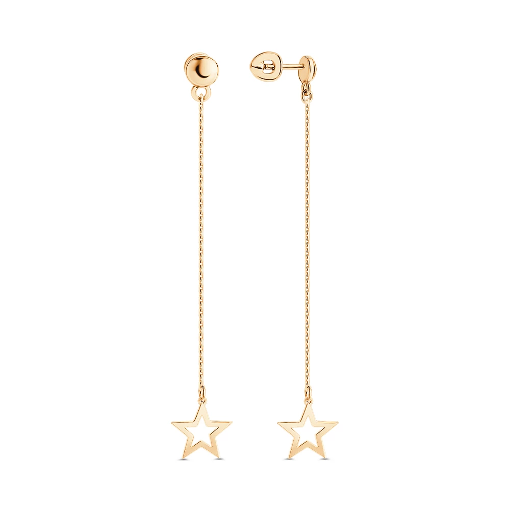 Серьги из красного золота 585 пробы