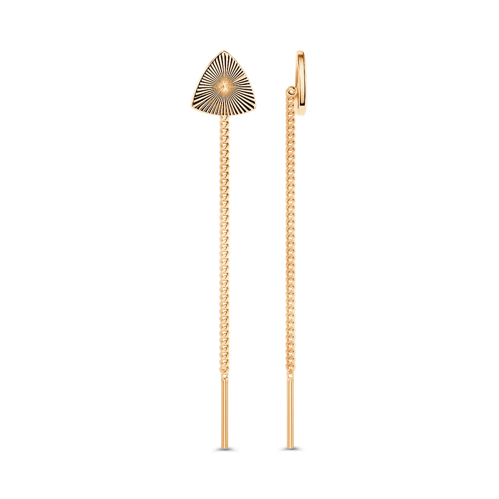 Серьги из красного золота 585 пробы