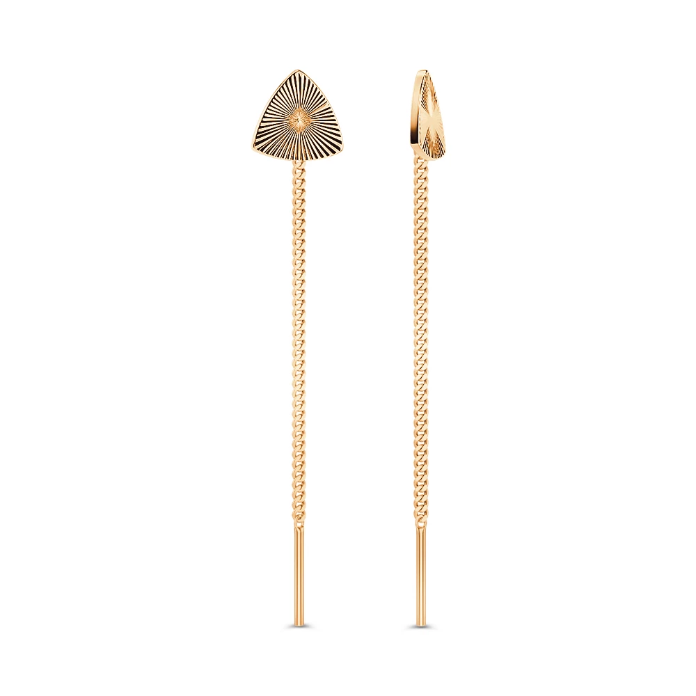 Серьги из красного золота 585 пробы