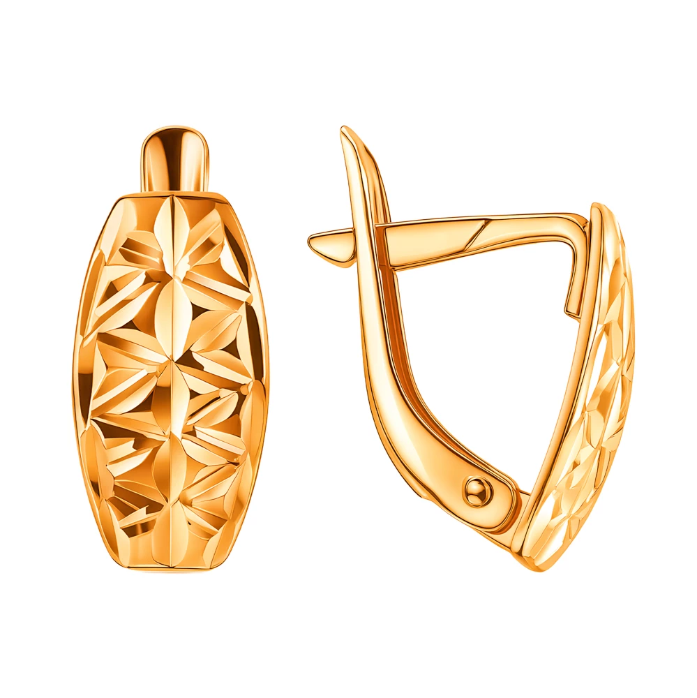Серьги из красного золота 585 пробы
