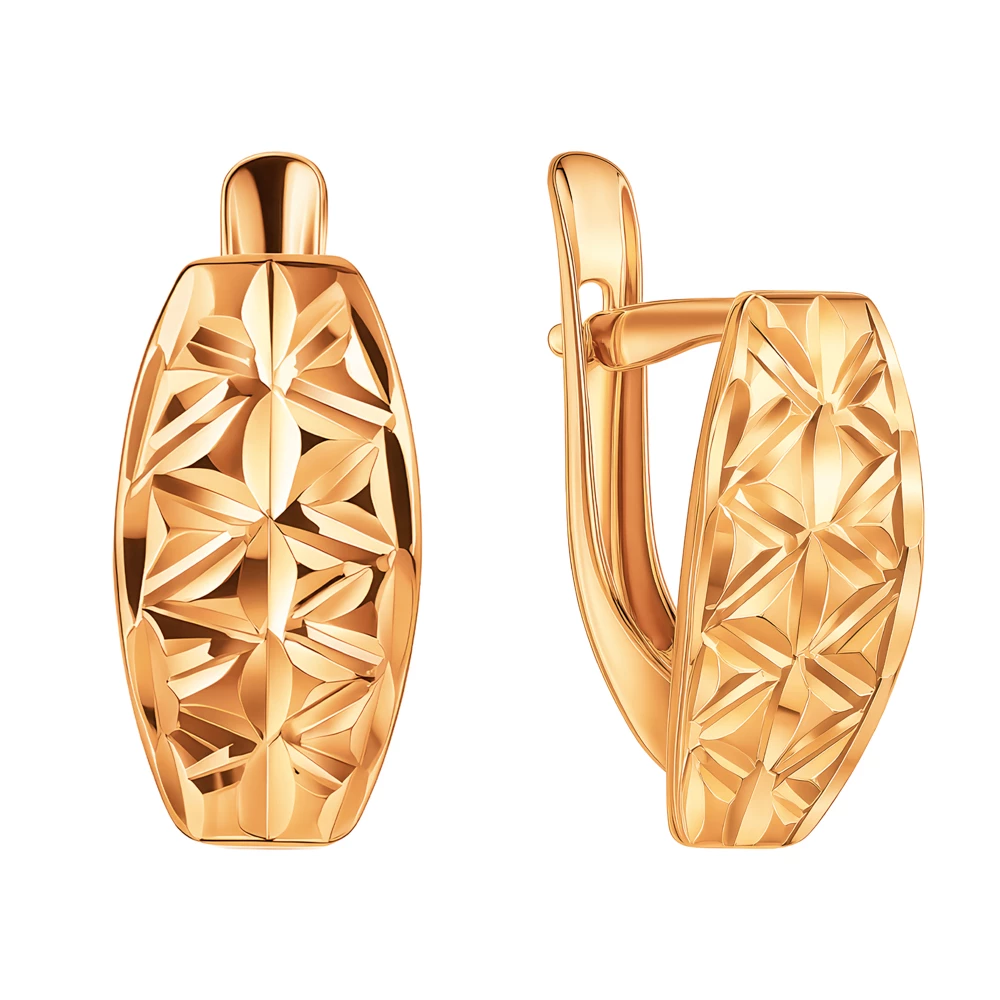 Серьги из красного золота 585 пробы