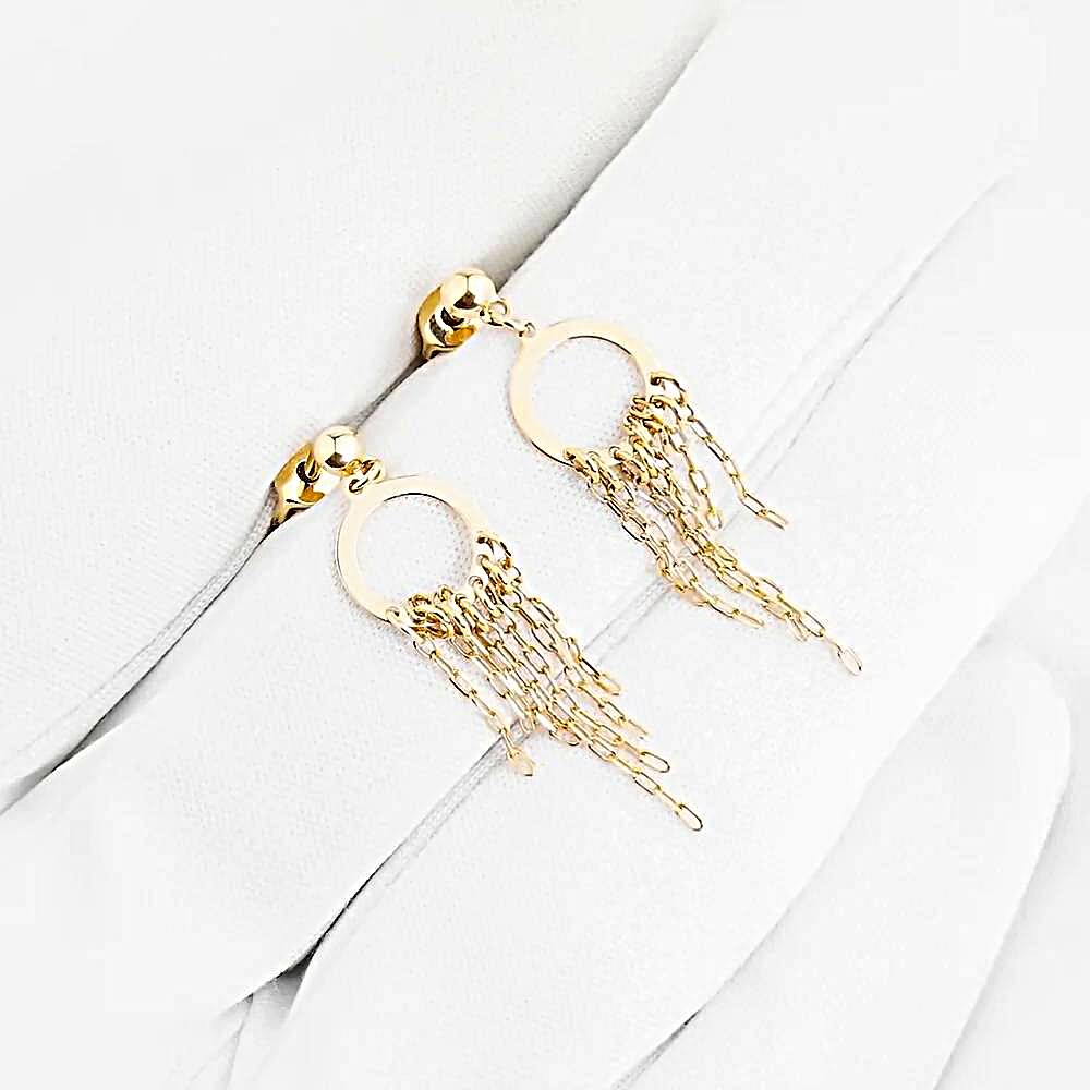 Серьги из красного золота 585 пробы