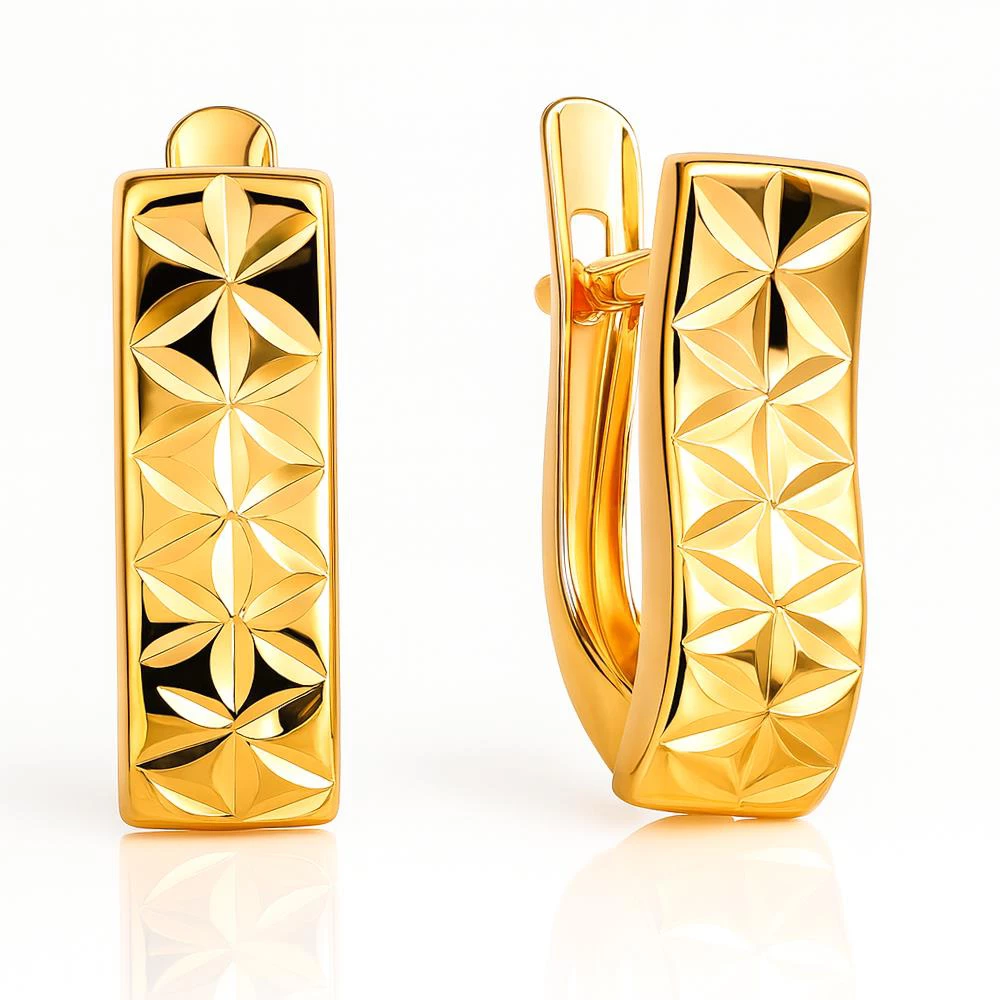 Серьги из красного золота 585 пробы