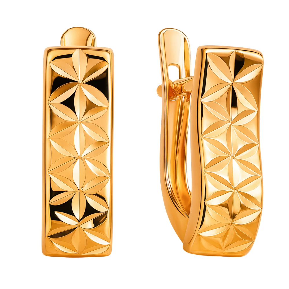 Серьги из красного золота 585 пробы