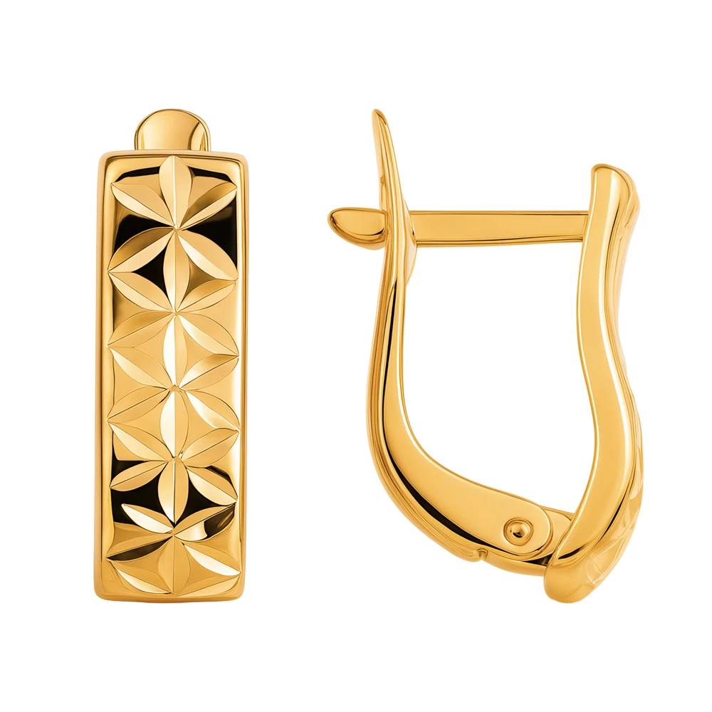 Серьги из красного золота 585 пробы