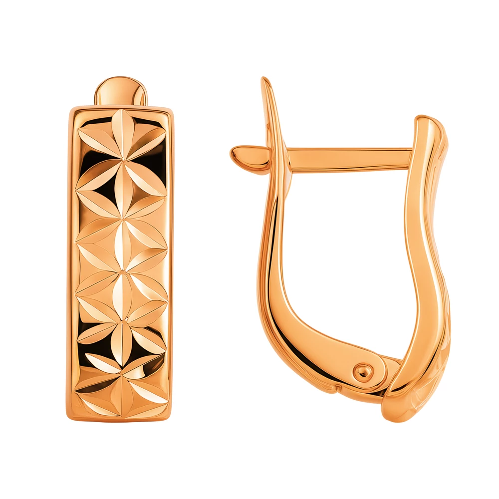 Серьги из красного золота 585 пробы