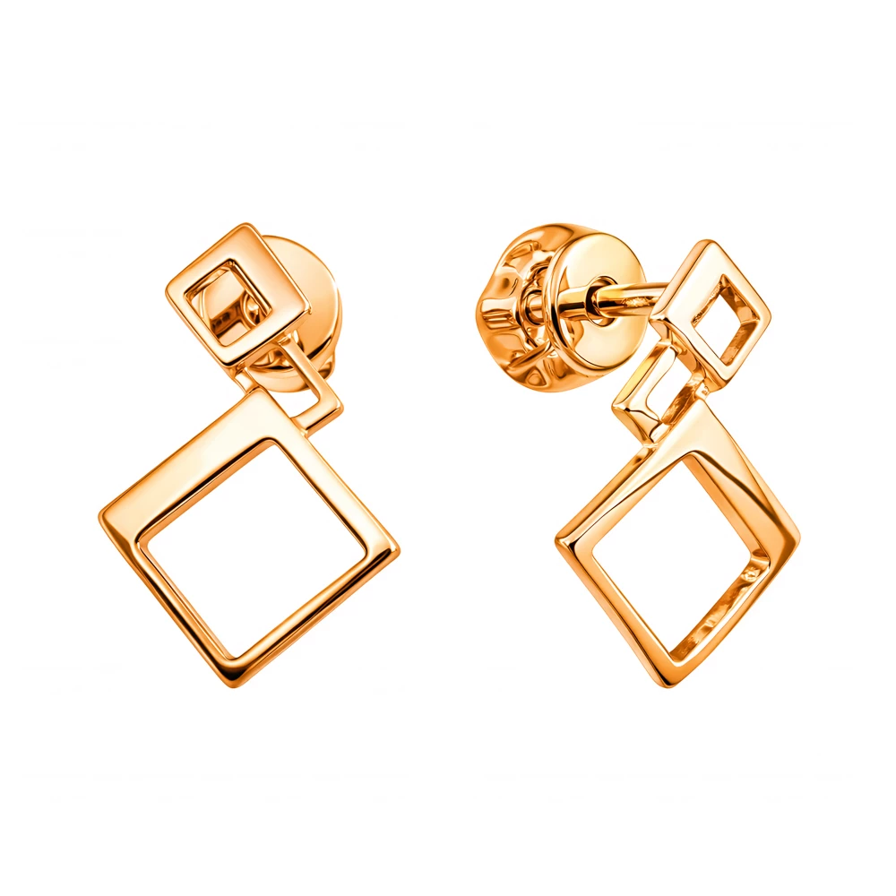 Серьги из красного золота 585 пробы