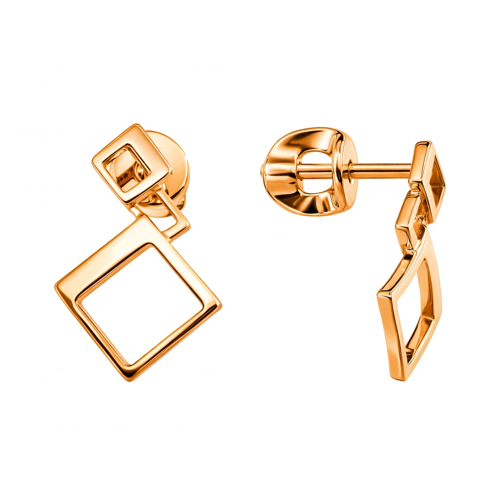 Серьги из красного золота 585 пробы