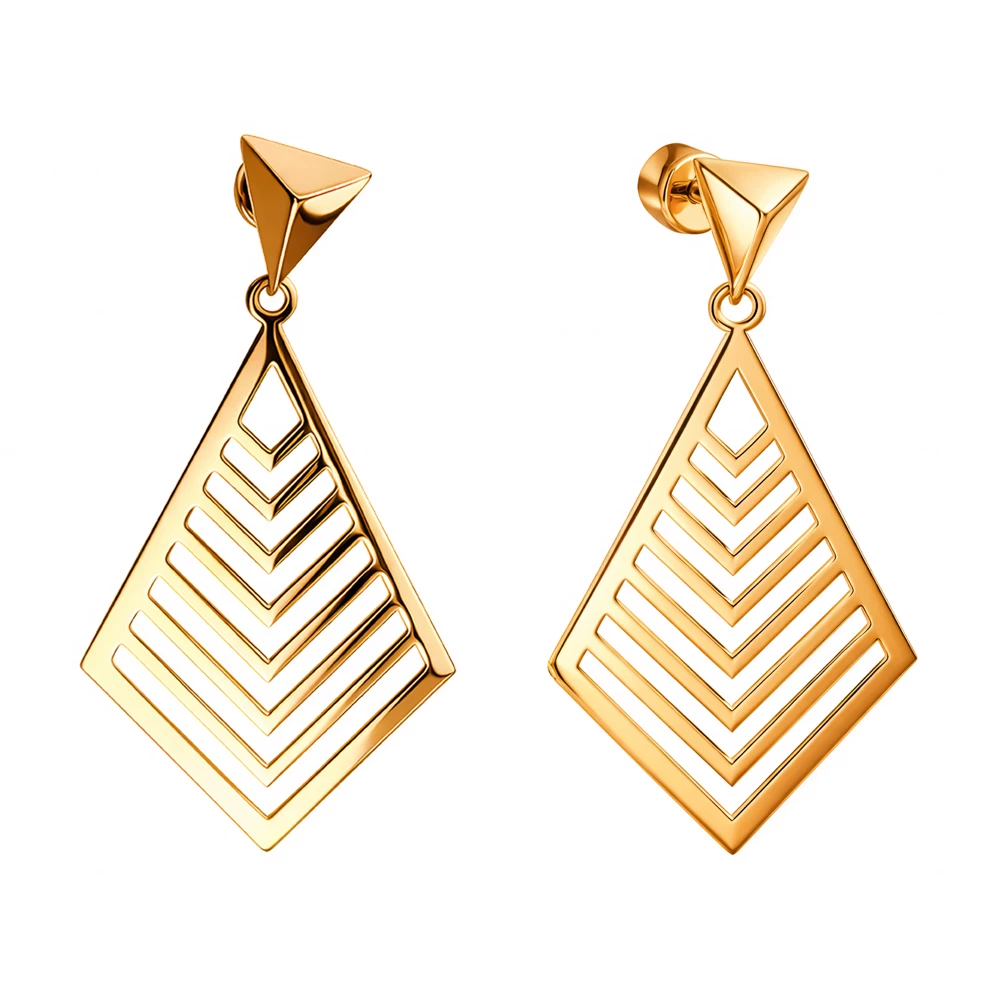 Серьги из красного золота 585 пробы