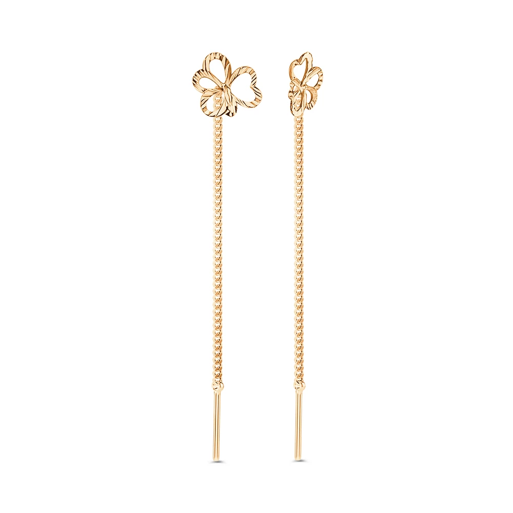 Серьги из красного золота 585 пробы