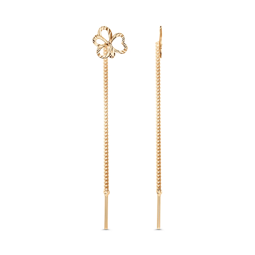 Серьги из красного золота 585 пробы