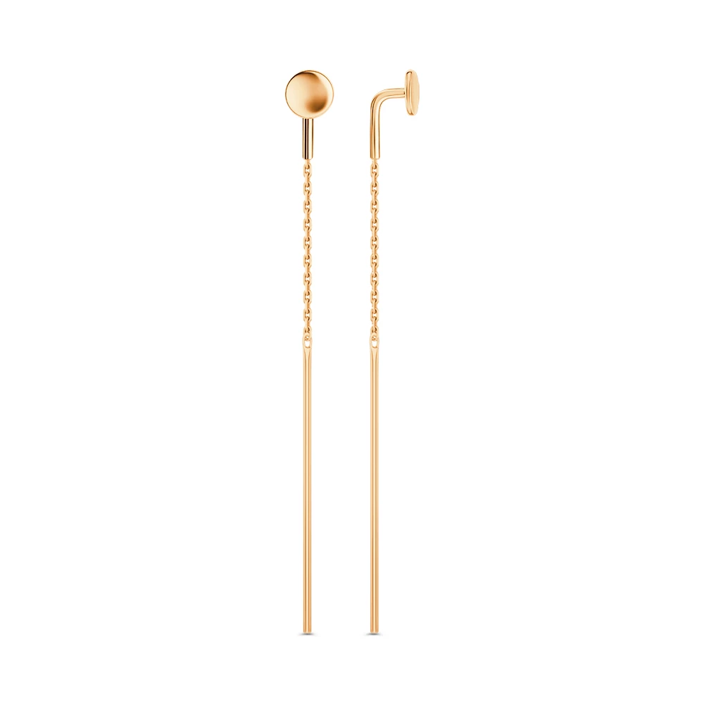 Серьги из красного золота 585 пробы