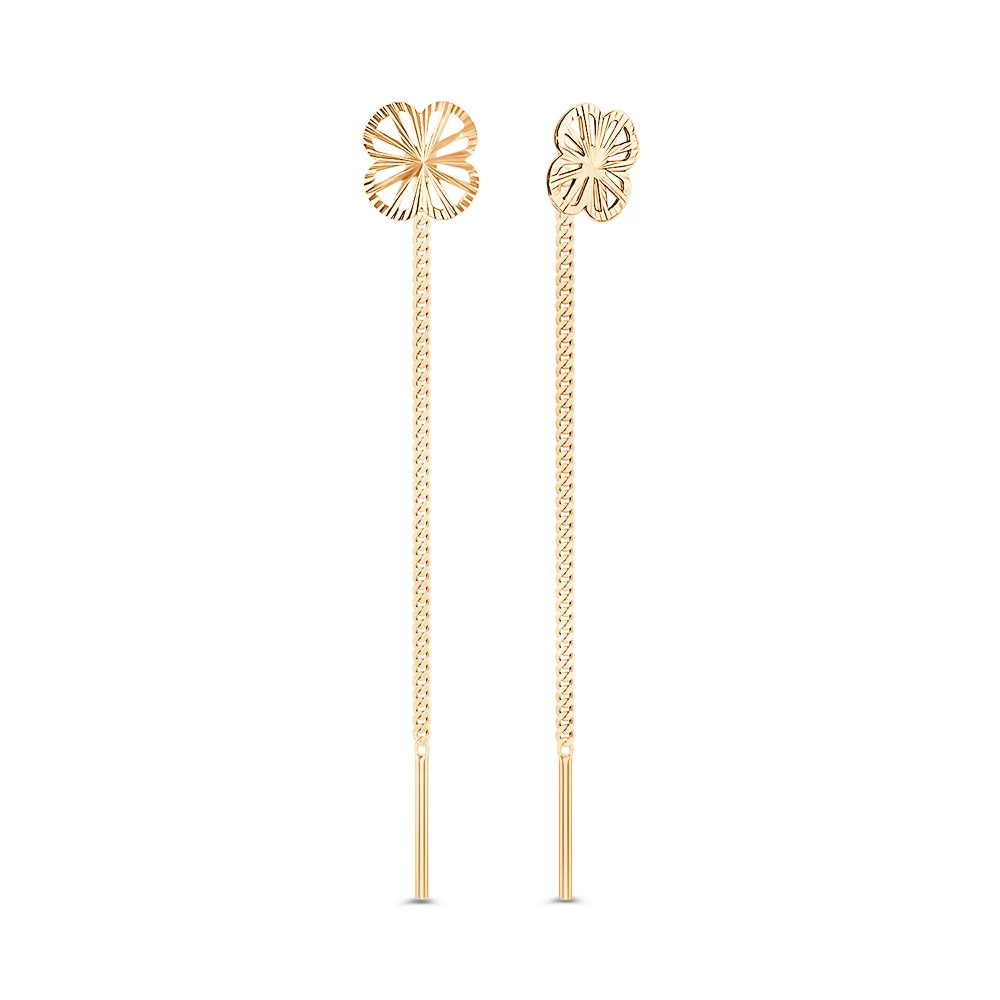Серьги из красного золота 585 пробы