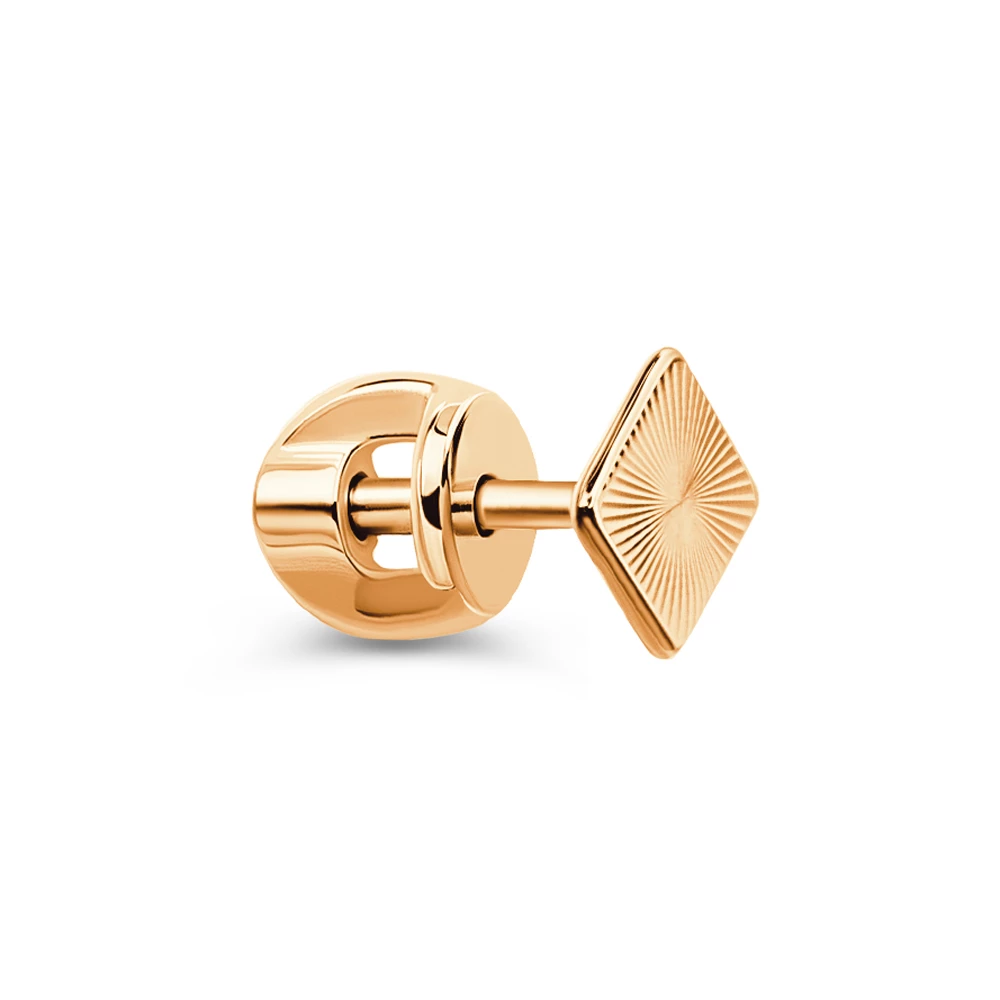 Серьга из красного золота 585 пробы
