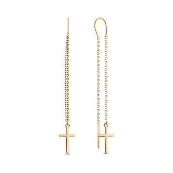 Серьги из красного золота 585 пробы