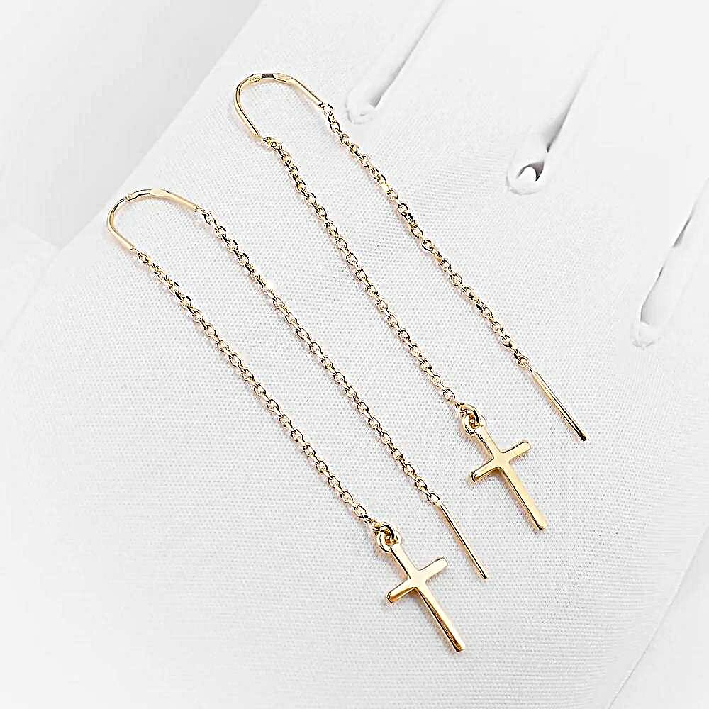 Серьги из красного золота 585 пробы 1