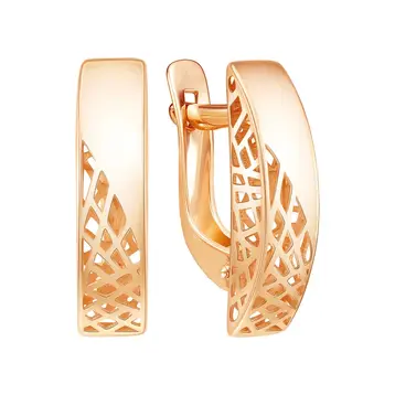 Серьги из красного золота 585 пробы