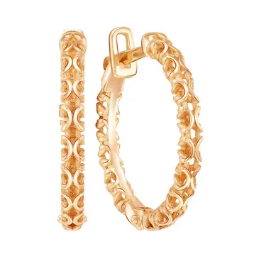 Серьги из красного золота 585 пробы