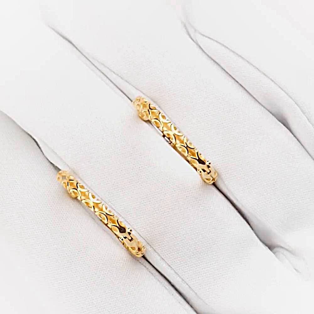 Серьги конго из красного золота 585 пробы 1