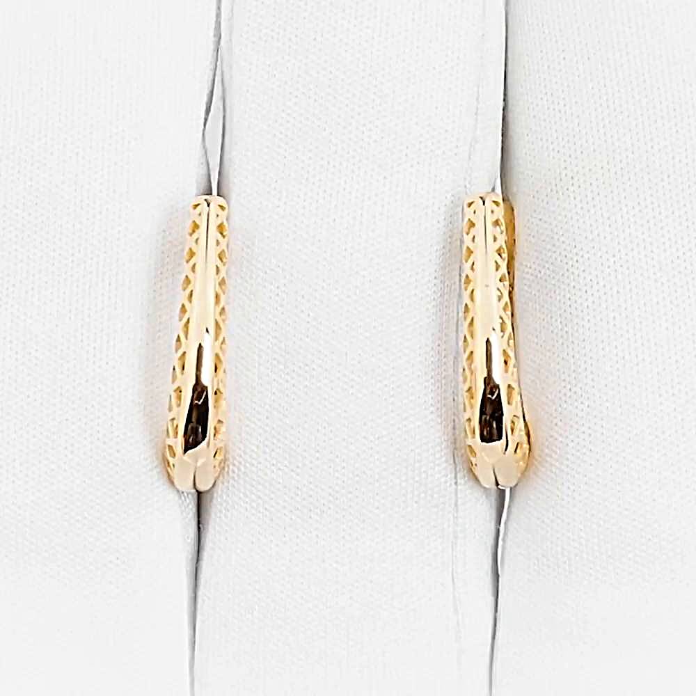 Серьги конго из красного золота 585 пробы 1