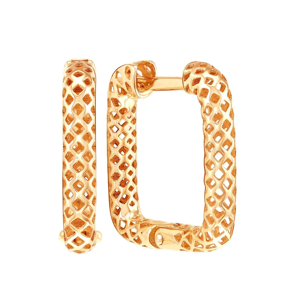 Серьги из красного золота 585 пробы 1