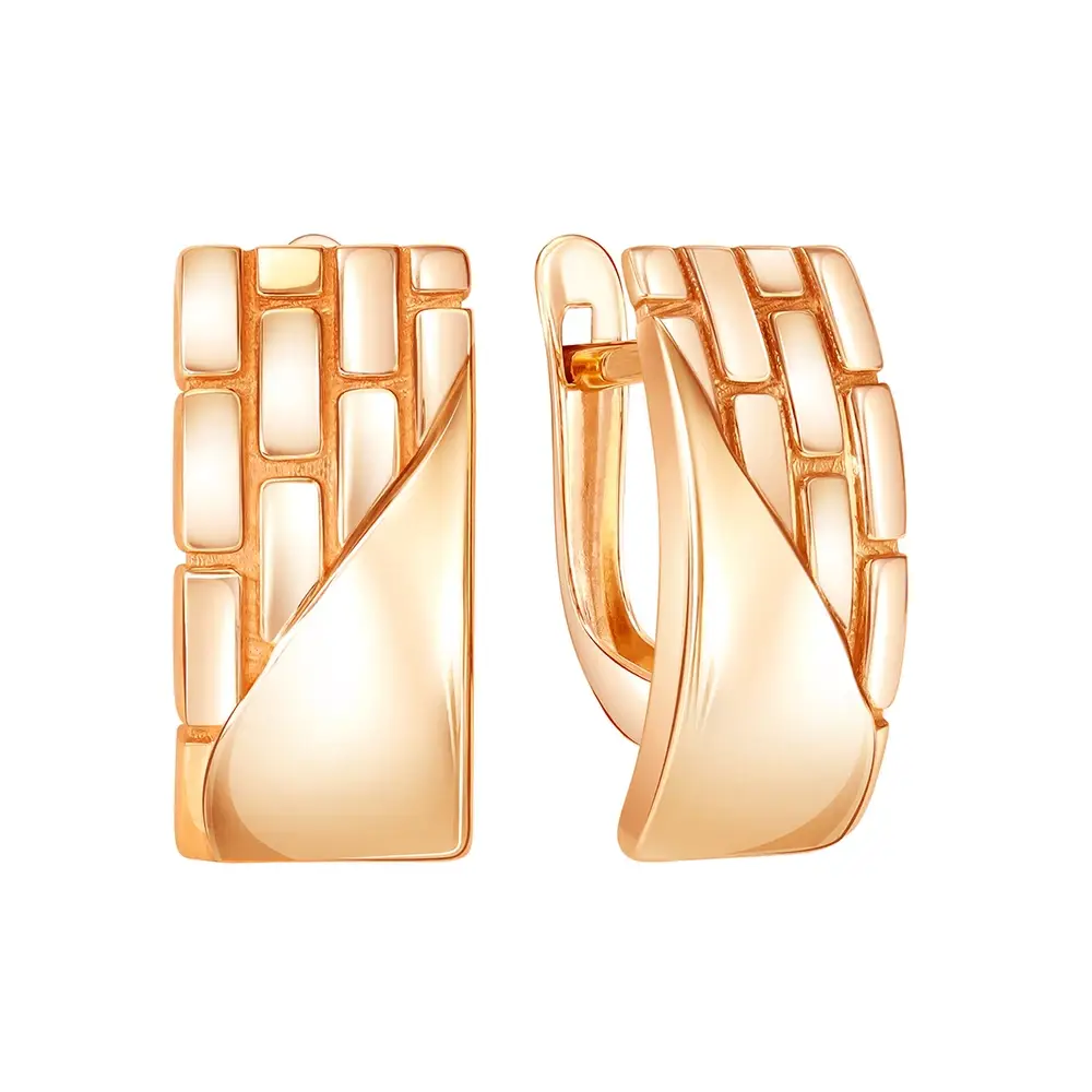 Серьги из красного золота 585 пробы 1