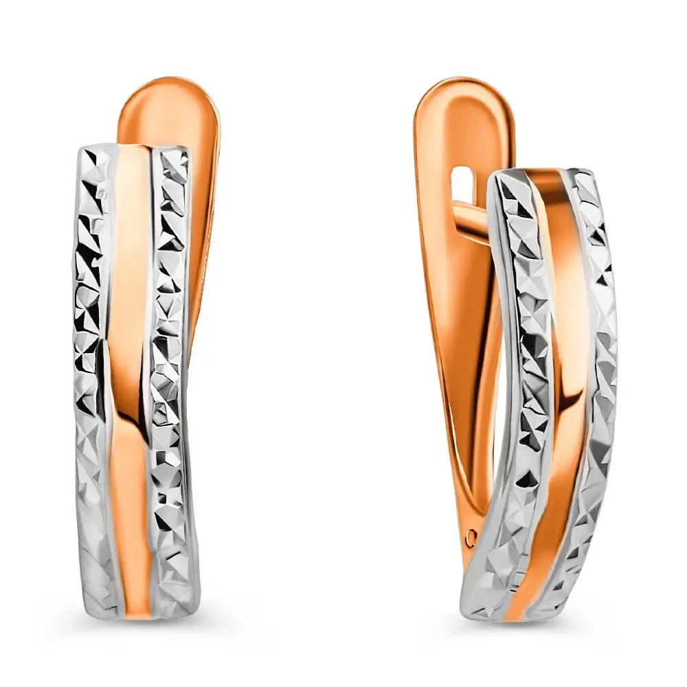 Серьги из красного золота 585 пробы 1