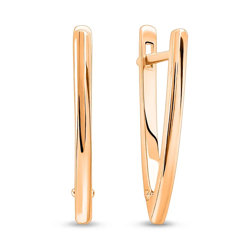 Серьги из красного золота 585 пробы 1