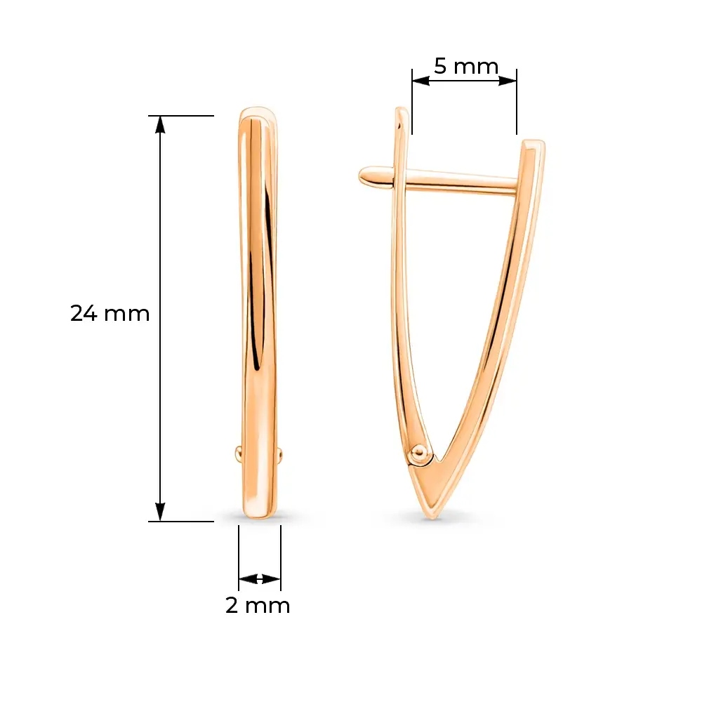Серьги из красного золота 585 пробы 4