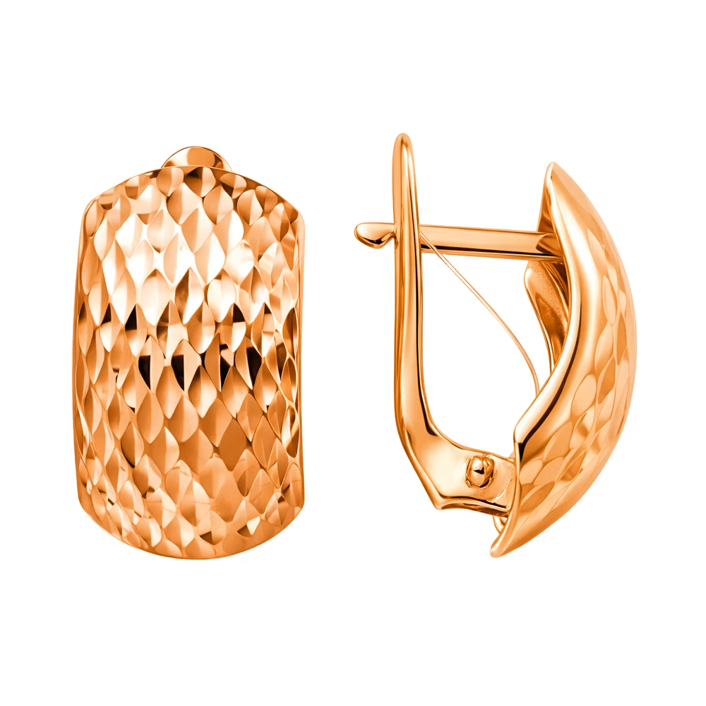 Серьги из красного золота 585 пробы