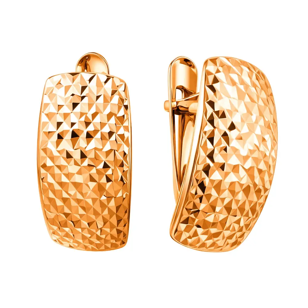 Серьги из красного золота 585 пробы 1