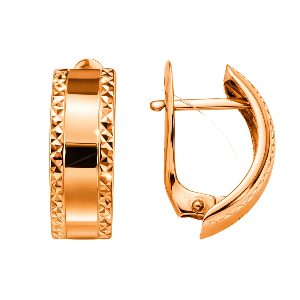 Серьги из красного золота 585 пробы