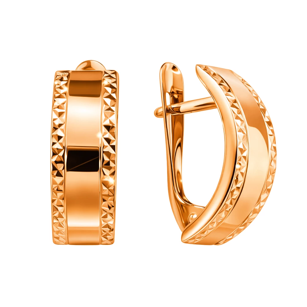 Серьги из красного золота 585 пробы