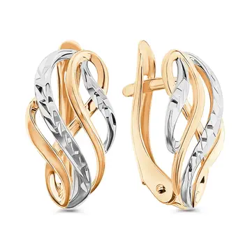 Серьги из красного золота 375 пробы